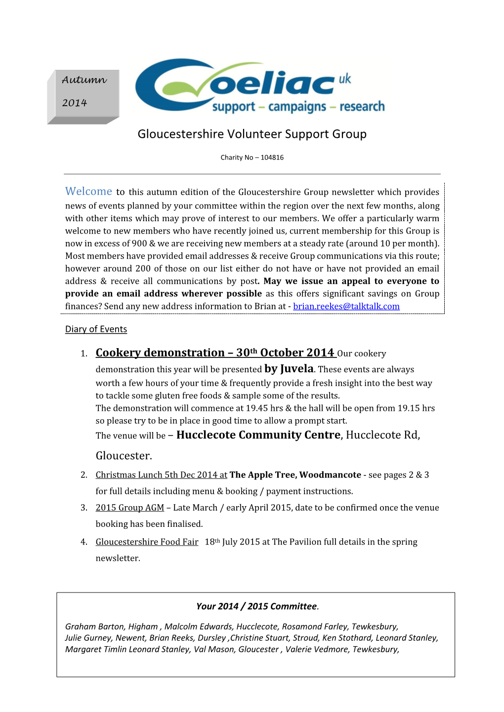 Gloucestershire Volunteer Support Group