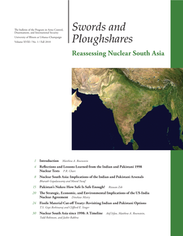 Swords and Ploughshares Examines Strategists in Both Countries and the International the Impacts That Can Be Discerned Today, Twelve Scholarly Community Alike