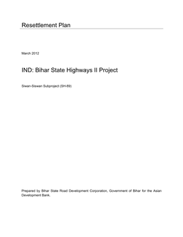 Siwan-Siswan Subproject, Bihar State