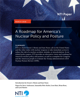 A Roadmap for America's Nuclear Policy and Posture