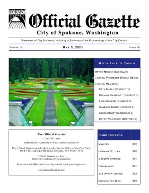 Official Gazette May 5 2021