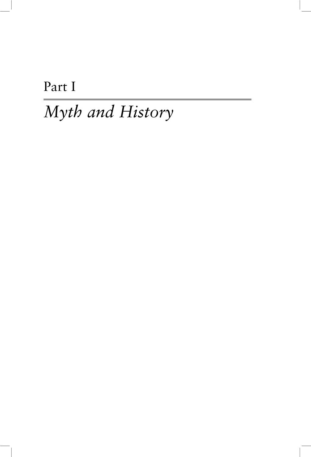 Myth and History