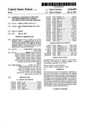 United States Patent (19) 11 Patent Number: 5,646,098 Brois 45 Date of Patent: Jul