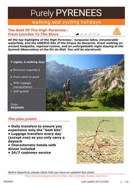 The Best of the High Pyrenees : from Lourdes to the Stars the Plus Points
