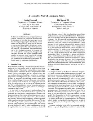 A Geometric View of Conjugate Priors