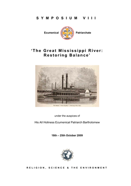 'The Great Mississippi River: Restoring Balance'
