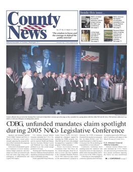 CDBG, Unfunded Mandates Claim Spotlight During 2005 Naco Legislative Conference Speakers and Delegates Sported U.S