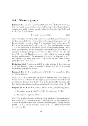 3.4 Discrete Groups