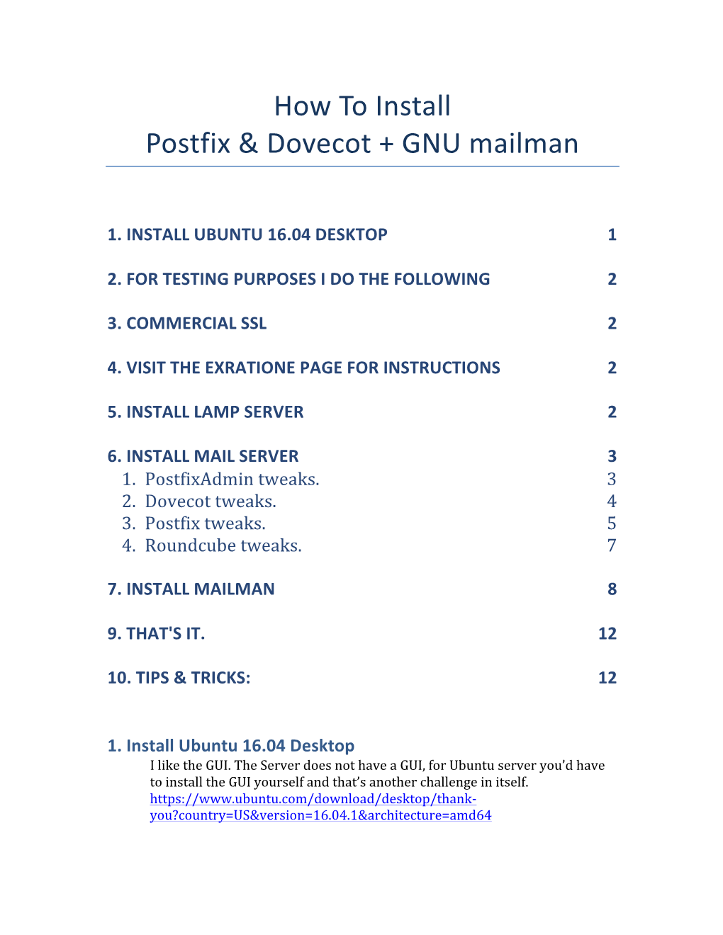 How to Install Postfix & Dovecot + GNU Mailman