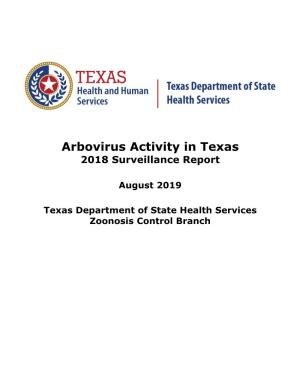 2018 DSHS Arbovirus Activity