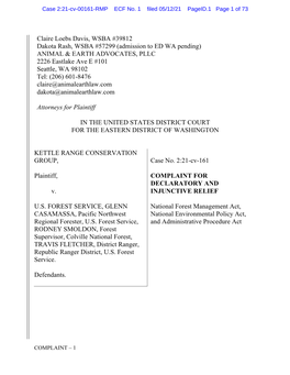 Case 2:21-Cv-00161-RMP ECF No. 1 Filed 05/12/21 Pageid.1 Page 1 of 73
