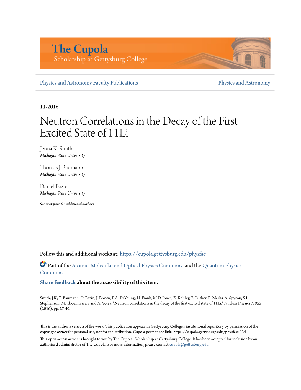 Neutron Correlations in the Decay of the First Excited State of 11Li Jenna K