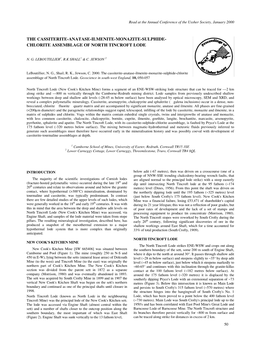 The Cassiterite-Anatase-Ilmenite-Monazite-Sulphide- Chlorite Assemblage of North Tincroft Lode