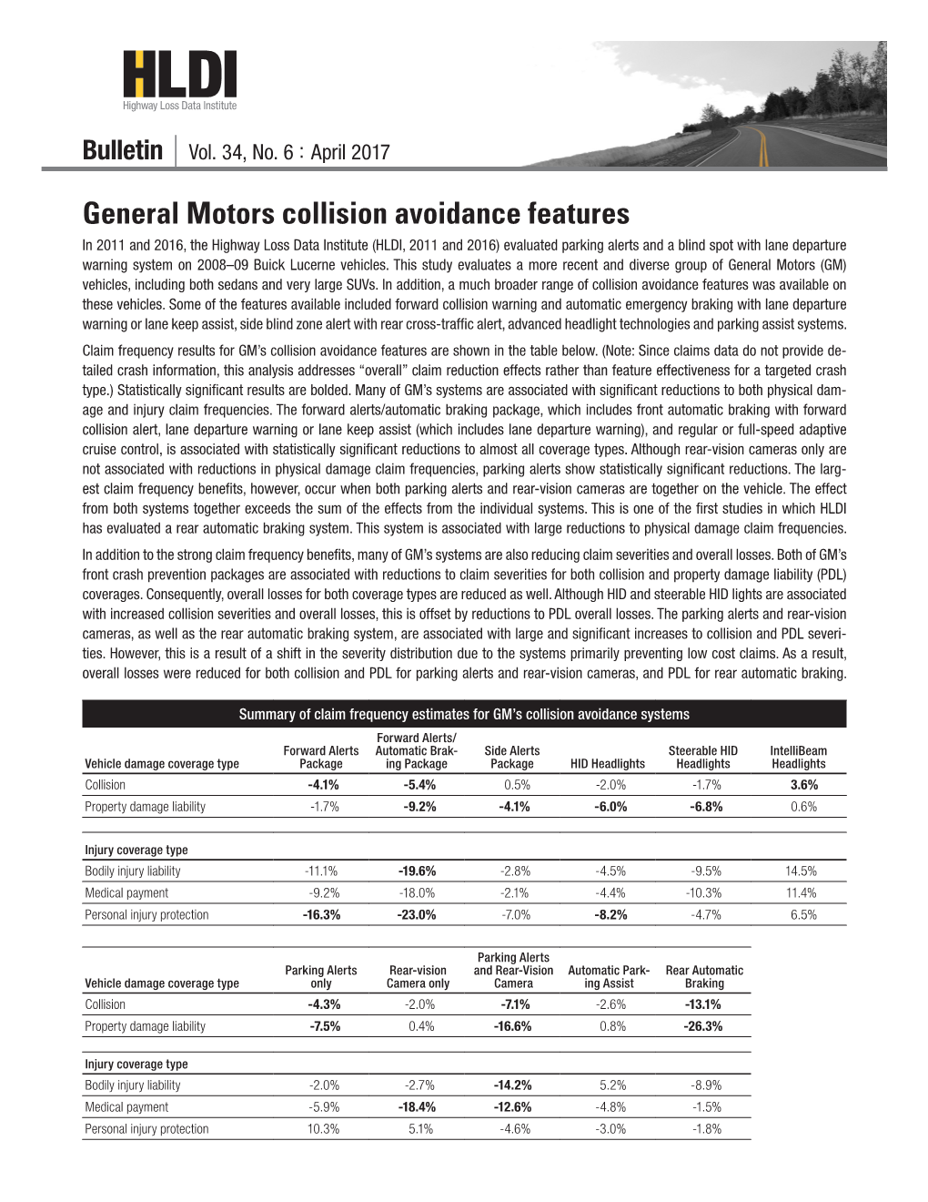 General Motors Collision Avoidance Features