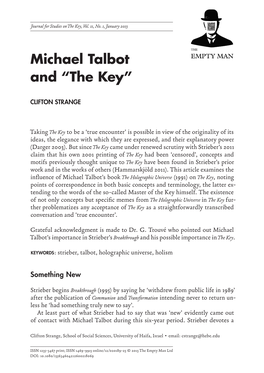 Michael Talbot a MÔMO IMPRINT and “The Key”