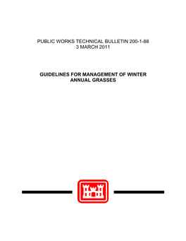 PWTB 200-1-88 Guidelines for Management of Winter Annual