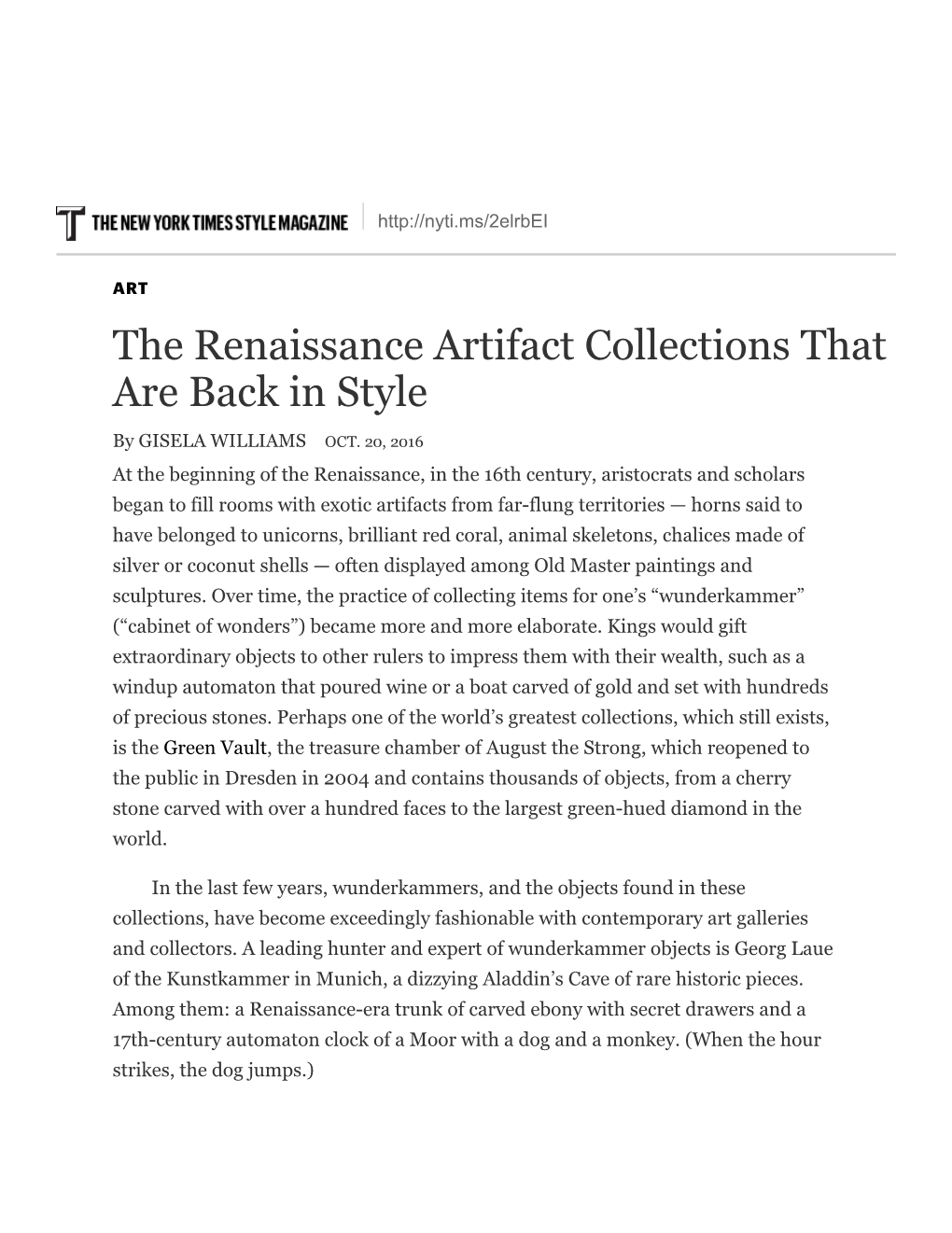 The Renaissance Artifact Collections That Are Back in Style