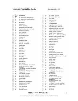 T206 Printable PDF Checklist