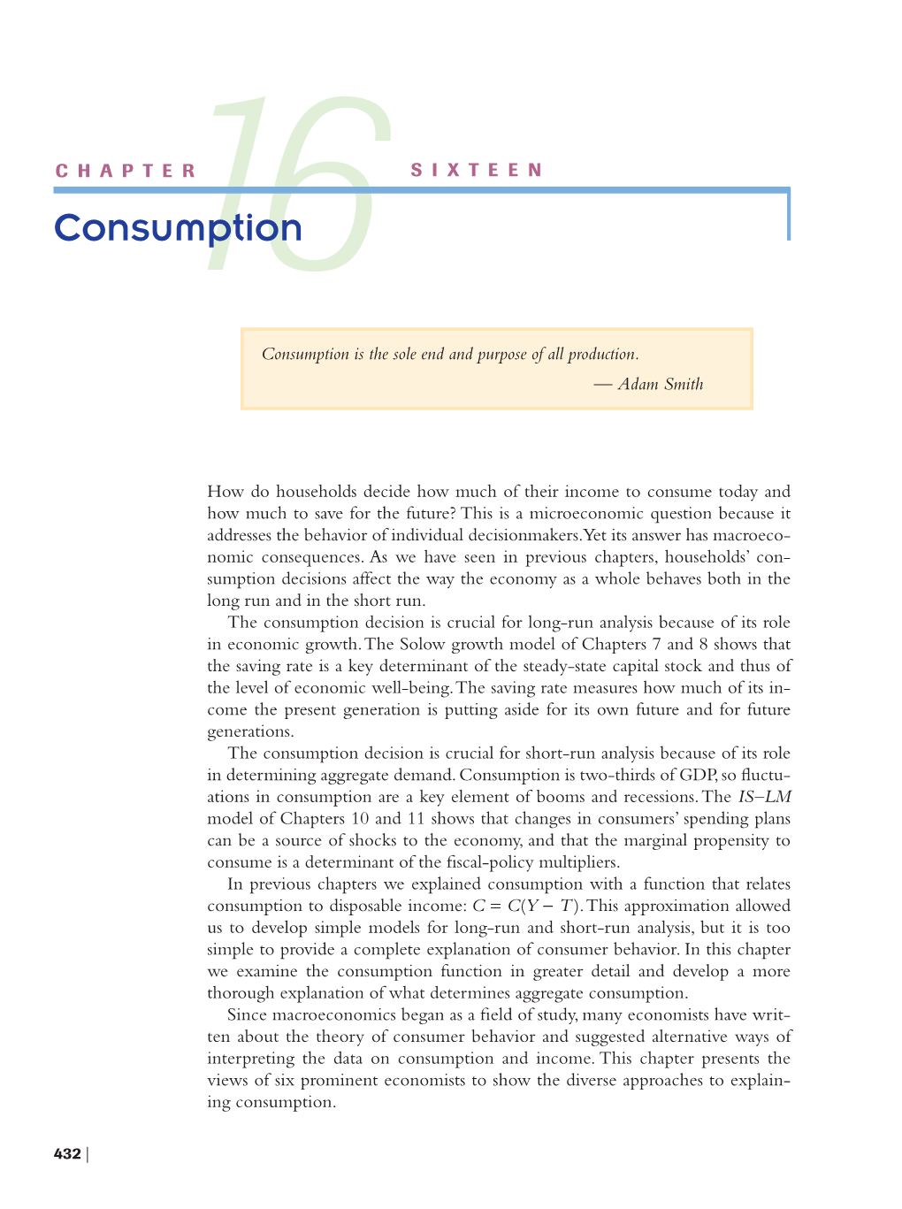 16-1 John Maynard Keynes and the Consumption Function