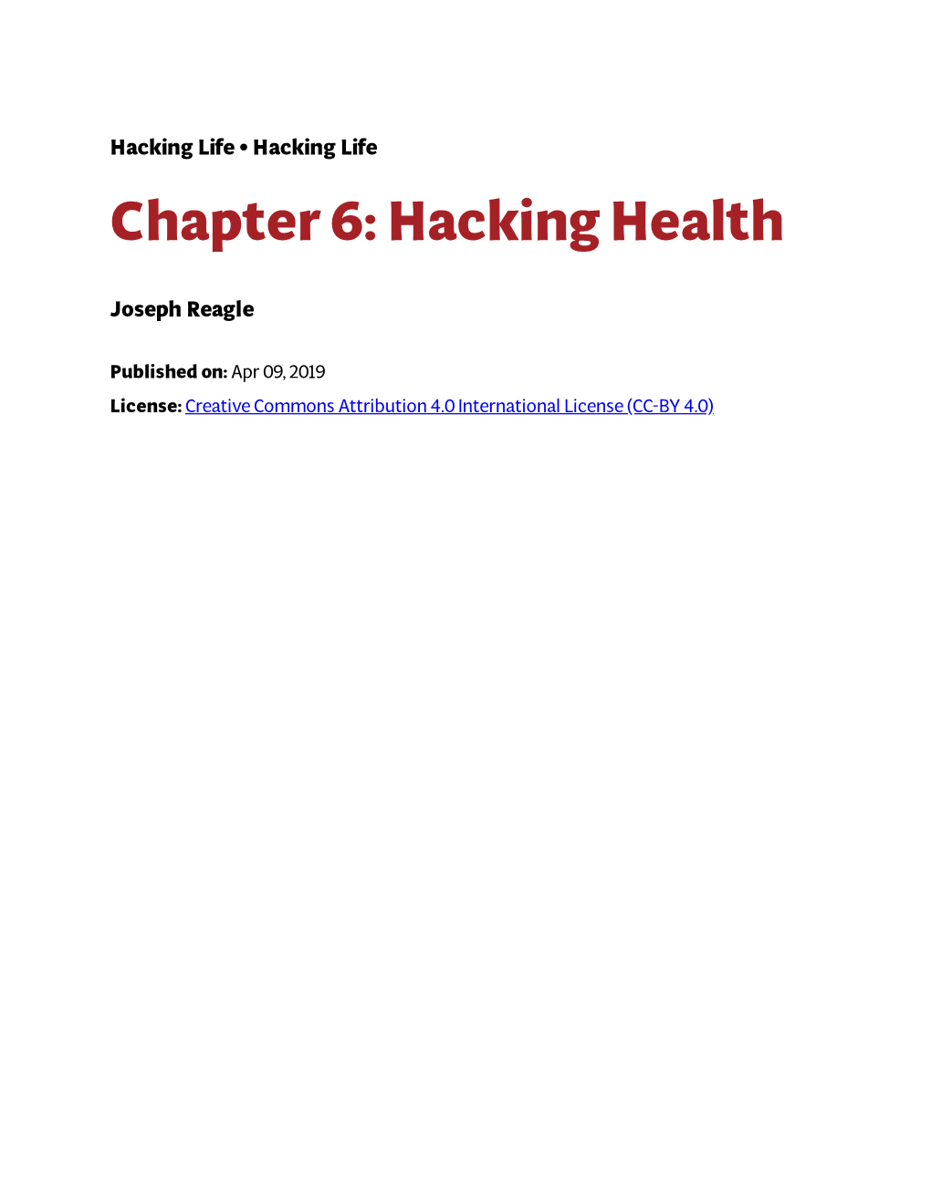 Hacking Health