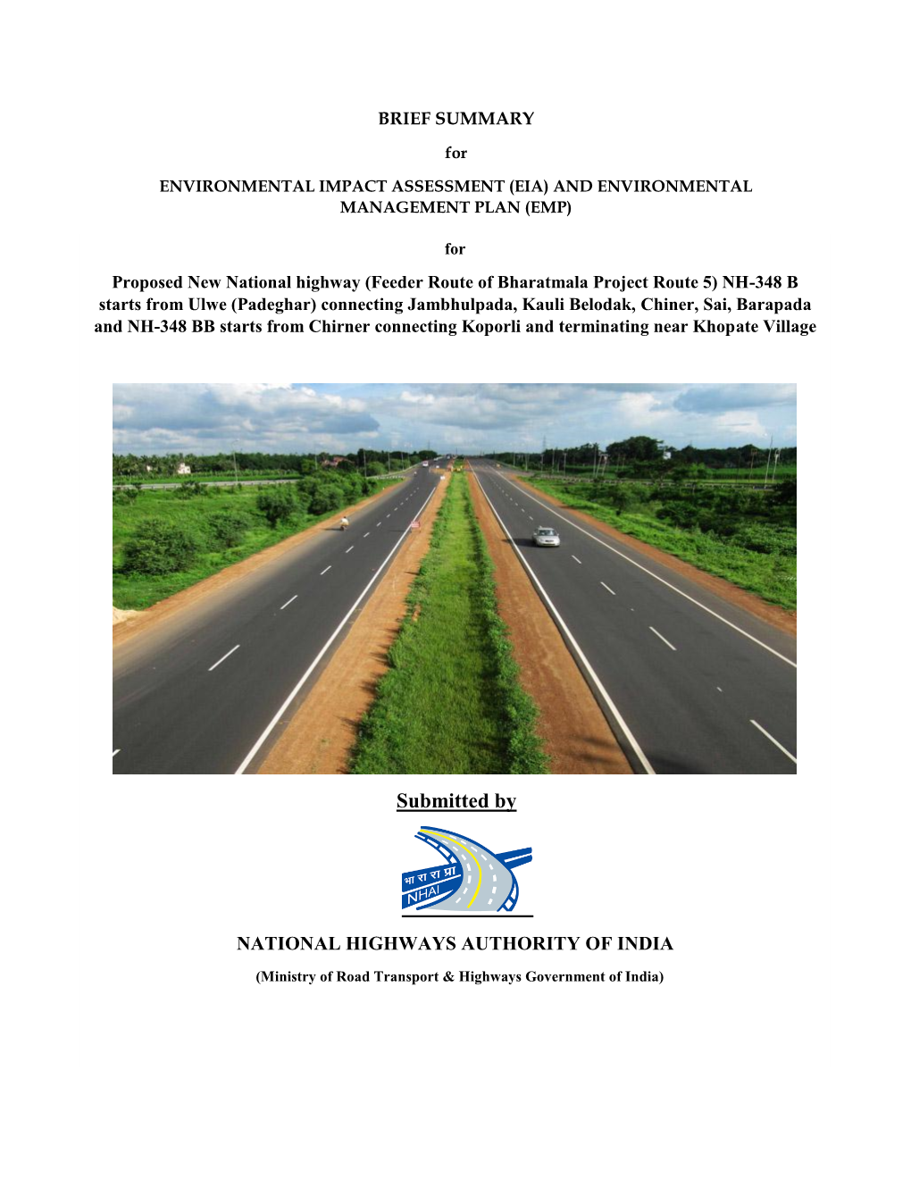 Proposed New National Highway