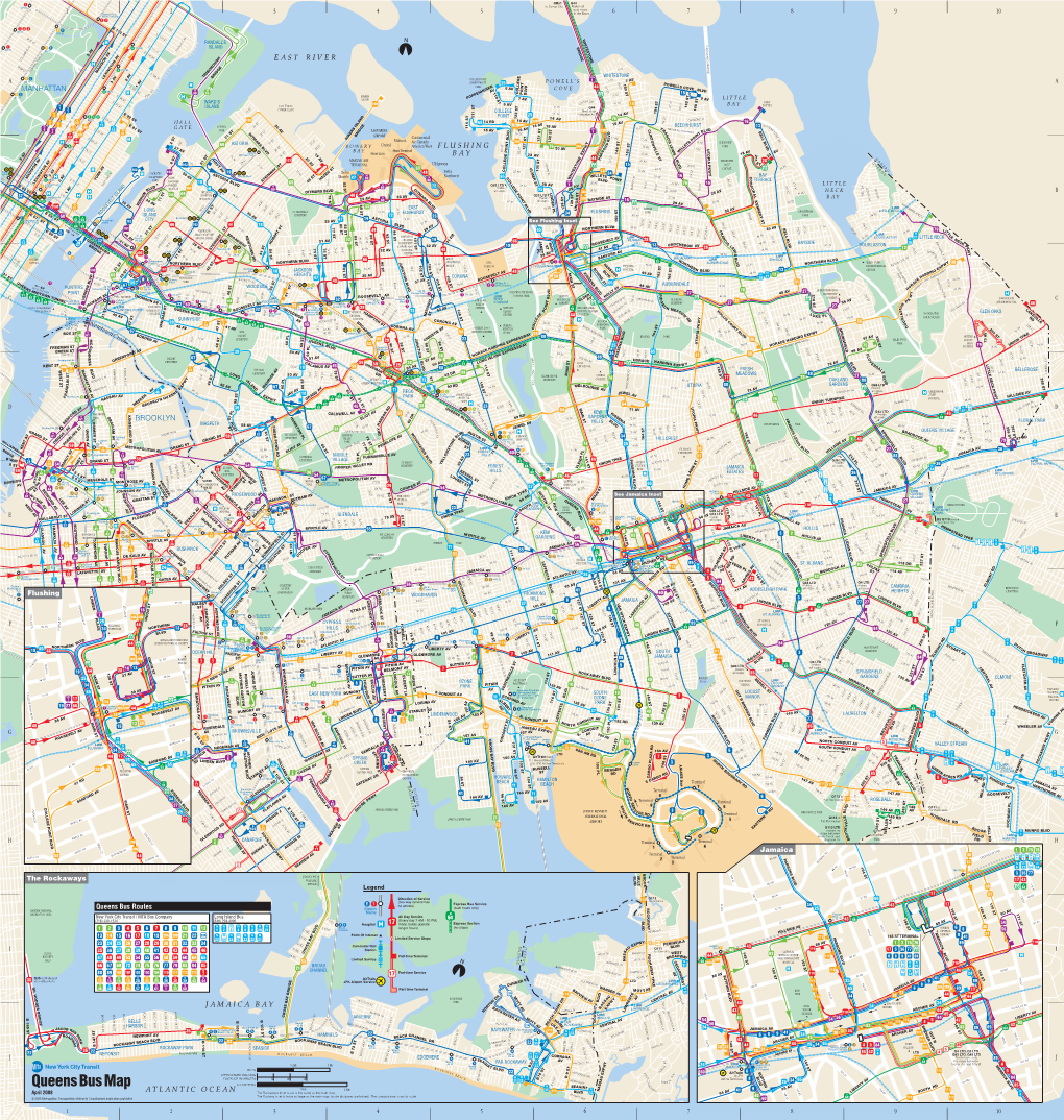 Queens Bus Map April 2008