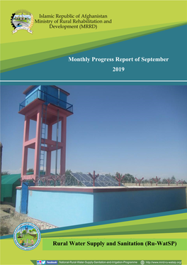 Monthly Progress Report of September 2019 Rural Water Supply and Sanitation