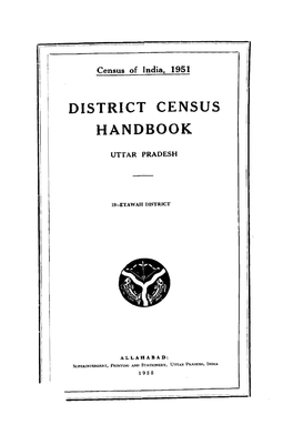 District Census Handbook, 19-Etawah, Uttar Pradesh