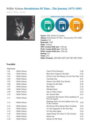 Willie Nelson Revolutions of Time...The Journey 1975-1993 Mp3, Flac, Wma