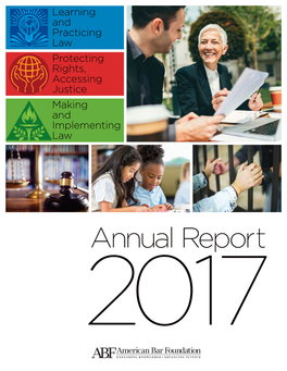 Annual Report 2017 Learning and Practicing Law