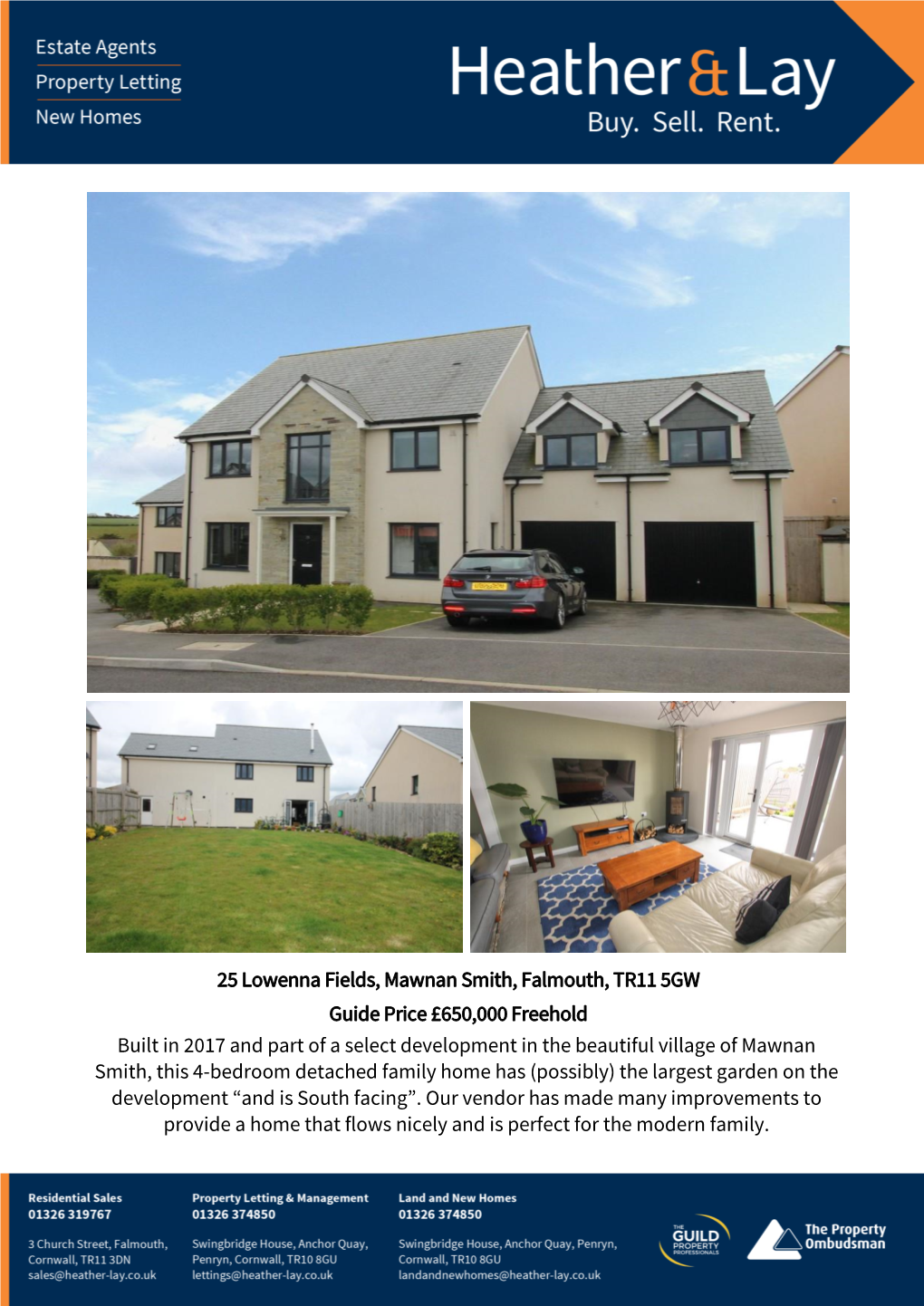 25 Lowenna Fields, Mawnan Smith, Falmouth, TR11 5GW Guide Price