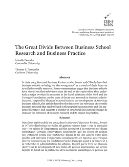The Great Divide Between Business School Research and Business Practice