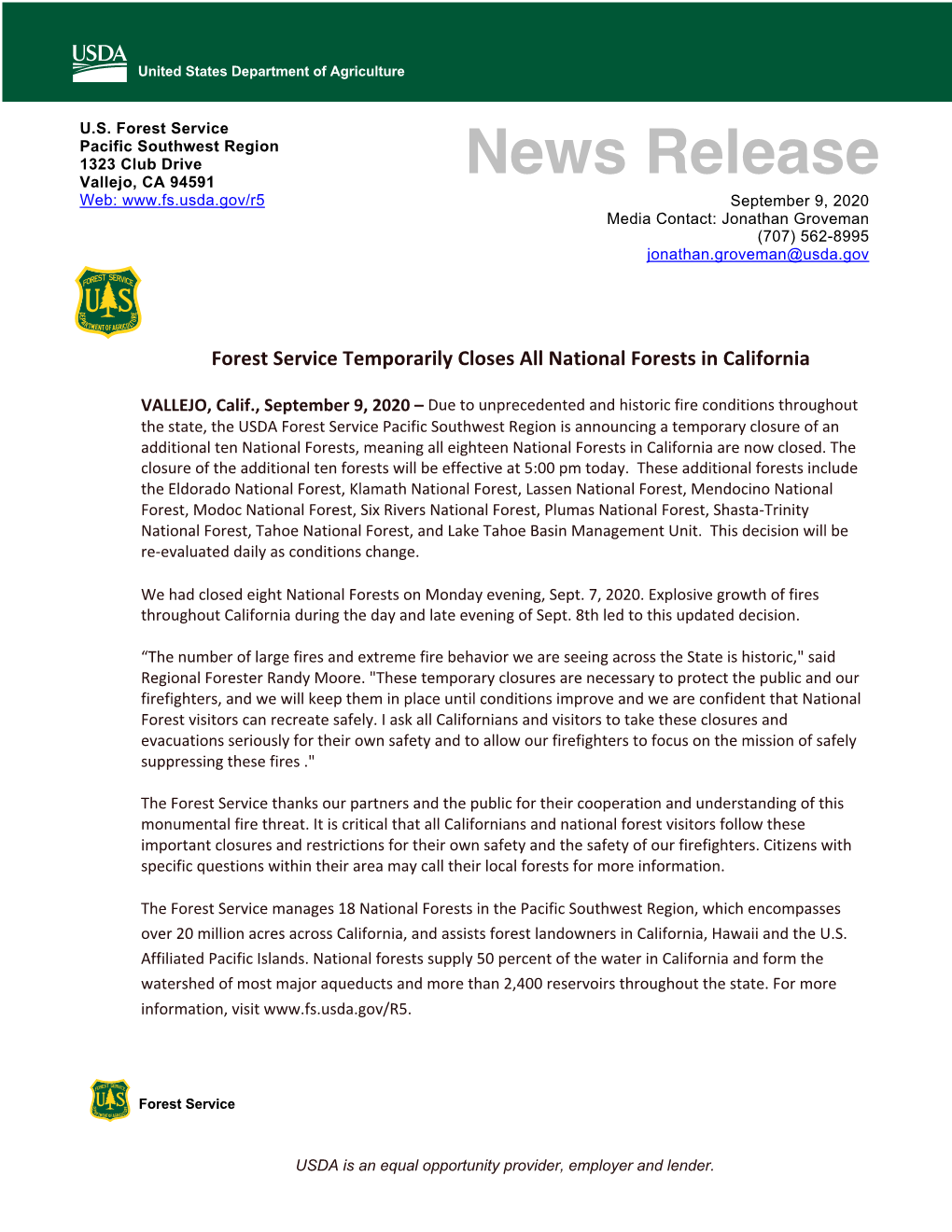 090920 Forest Closures News Release V4