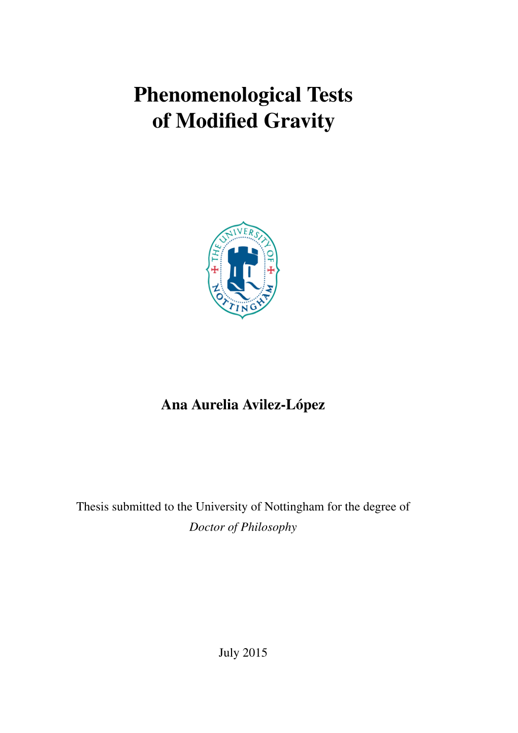 Phenomenological Tests of Modified Gravity