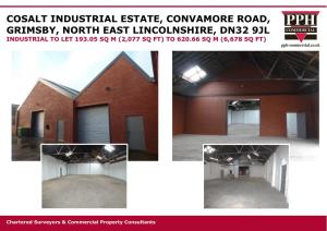 Cosalt Industrial Estate, Convamore Road, Grimsby, North East Lincolnshire, Dn32 9Jl Industrial to Let 193.05 Sq M (2,077 Sq Ft) to 620.66 Sq M (6,678 Sq Ft)