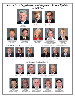 Executive, Legislative, and Supreme Court Update E 2013 F