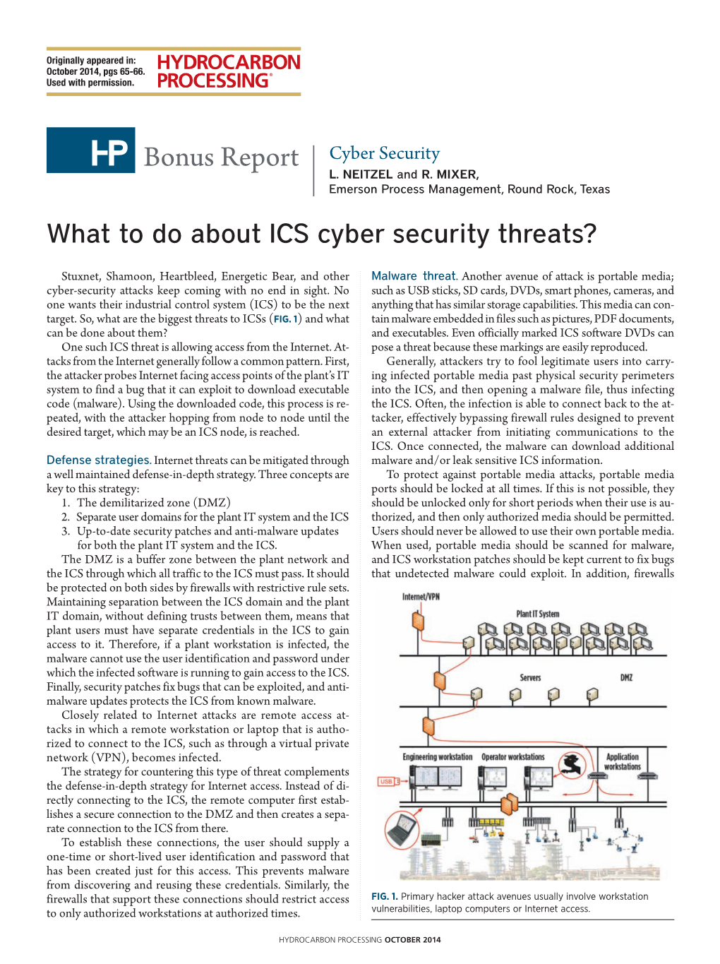 What to Do About ICS Cyber Security Threats?