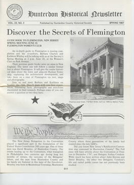 SPRING 1987 Discover the Secrets of Flemington