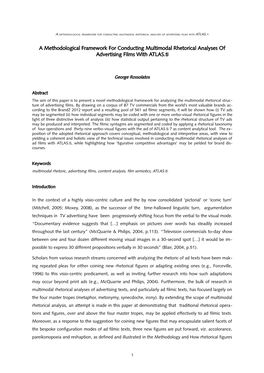 A Methodological Framework for Conducting Multimodal Rhetorical Analyses of Advertising Films with Atlas.Ti