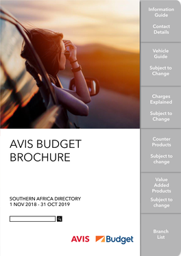Avis Budget Brochure
