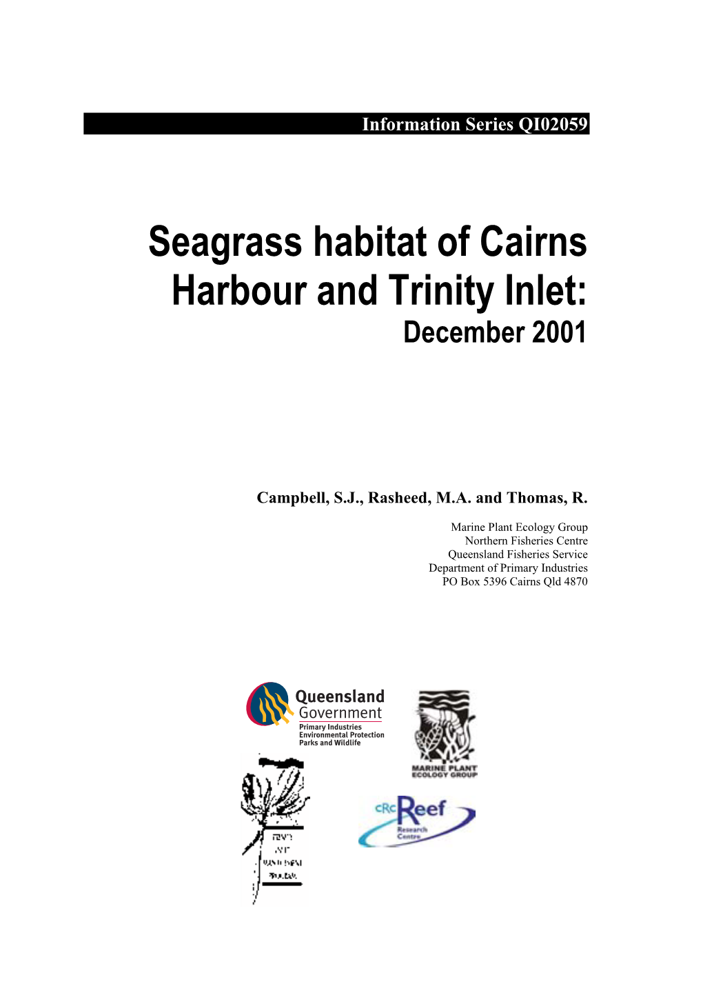 Seagrass Habitat of Cairns Harbour and Trinity Inlet: December 2001