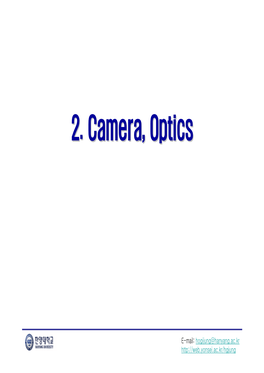 2. Camera, Optics