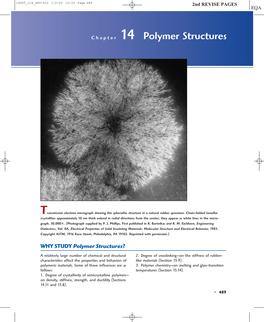 Chapter 14 Polymer Structures