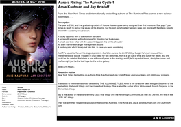 Aurora Rising: the Aurora Cycle 1 Amie Kaufman and Jay Kristoff