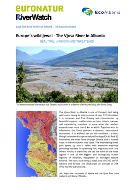 The Vjosa River in Albania BEAUTIFUL, UNKNOWN and THREATENED