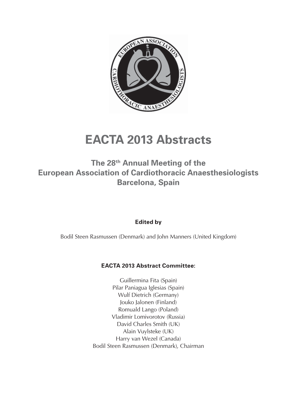 EACTA 2013 Abstracts