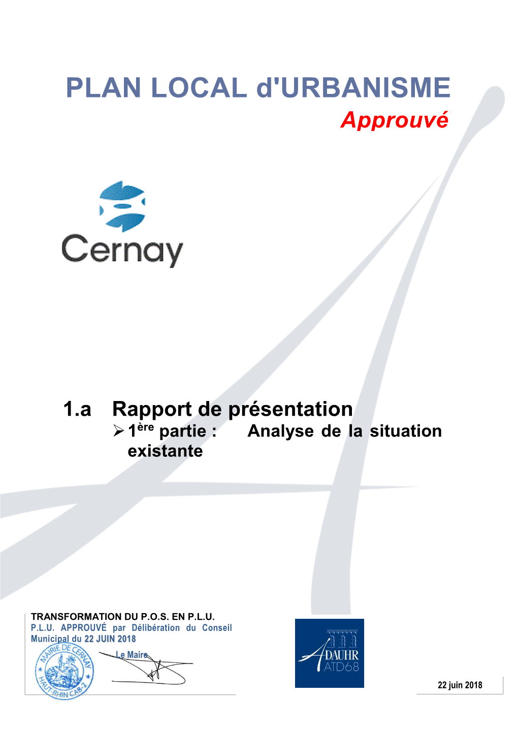 PLAN LOCAL D'urbanisme Approuvé