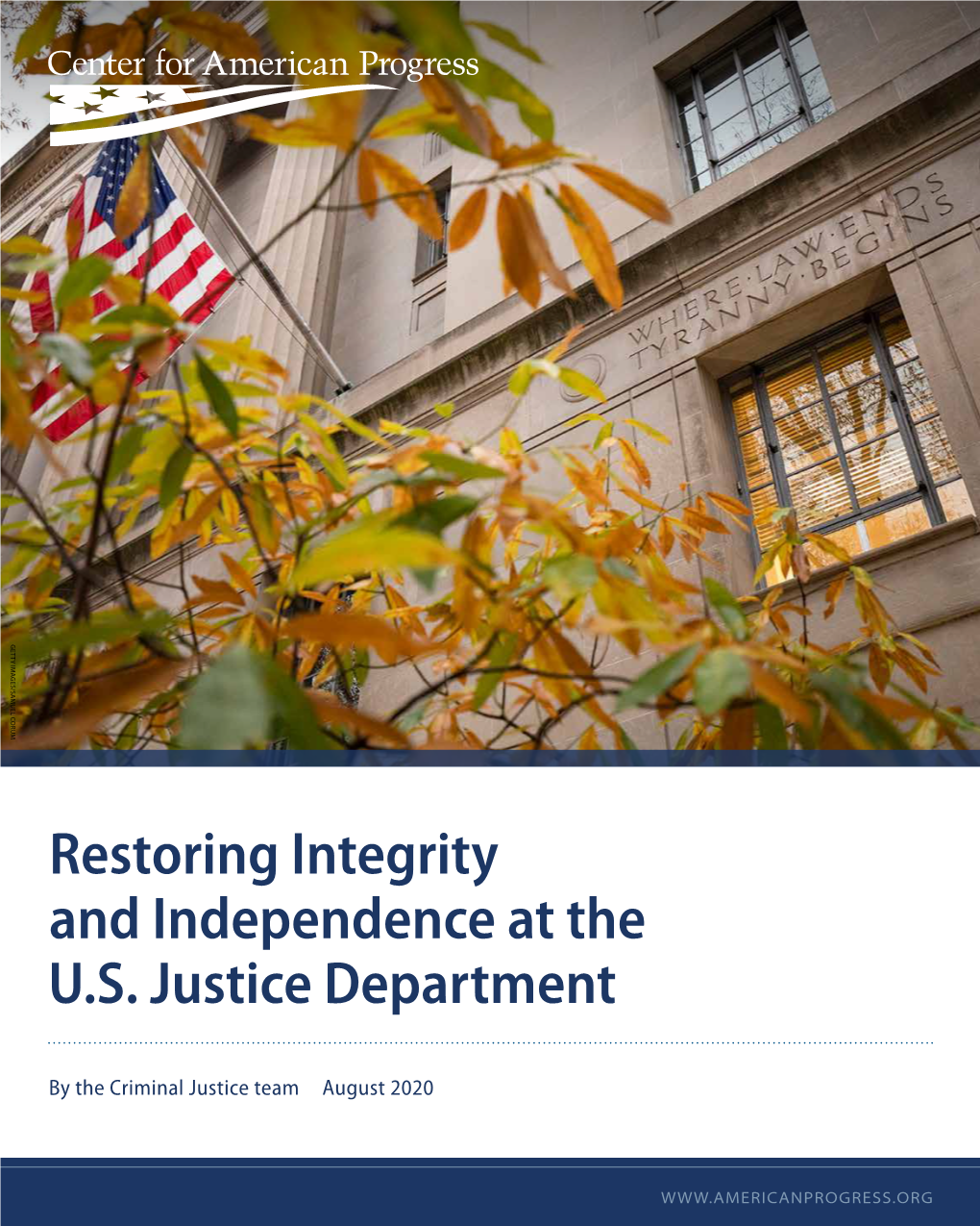 Restoring Integrity and Independence at the U.S. Justice Department