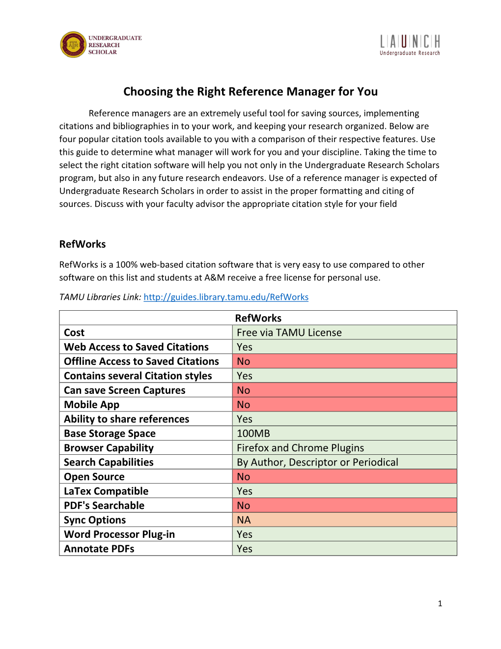Choosing the Right Reference Manager for You