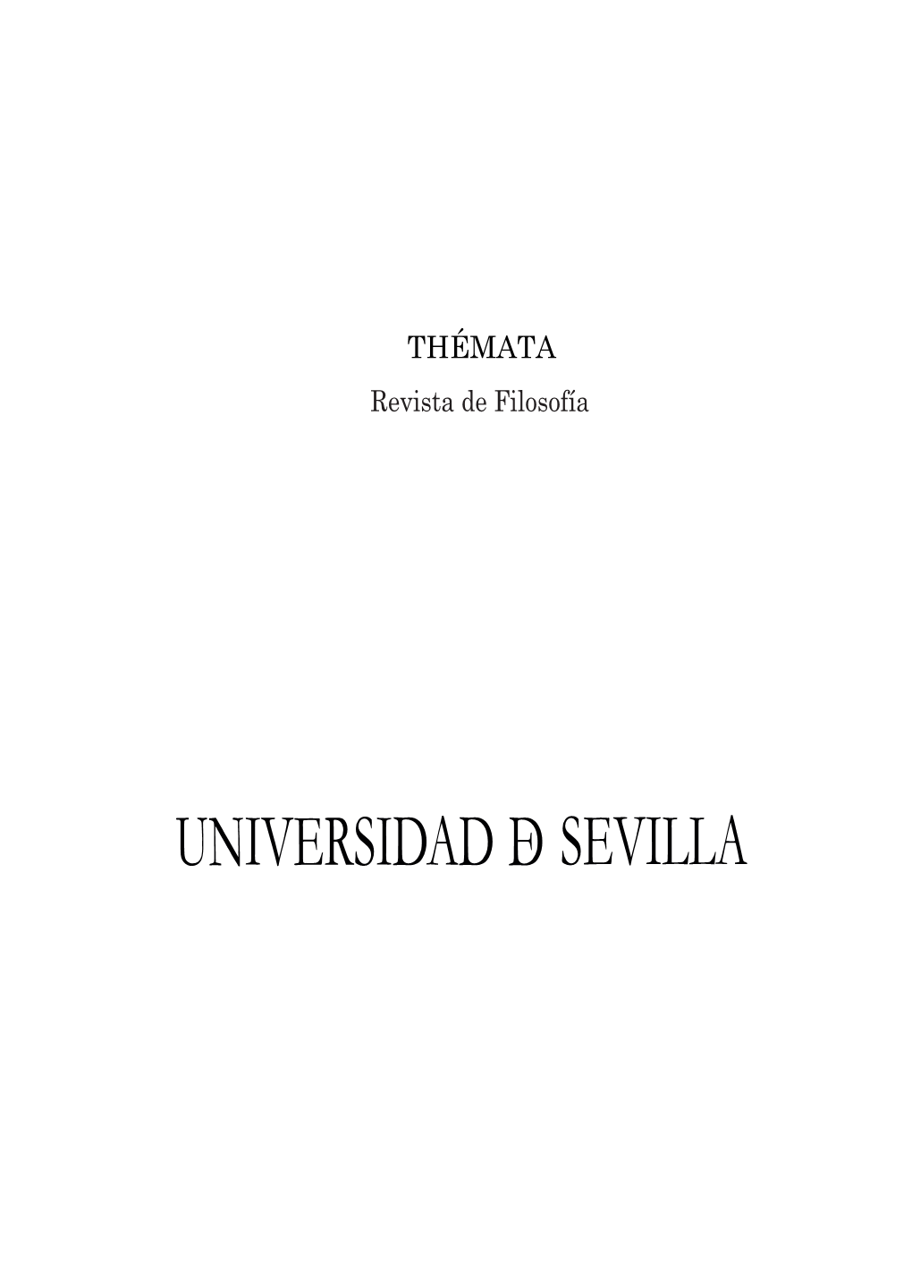THÉMATA Revista De Filosofía